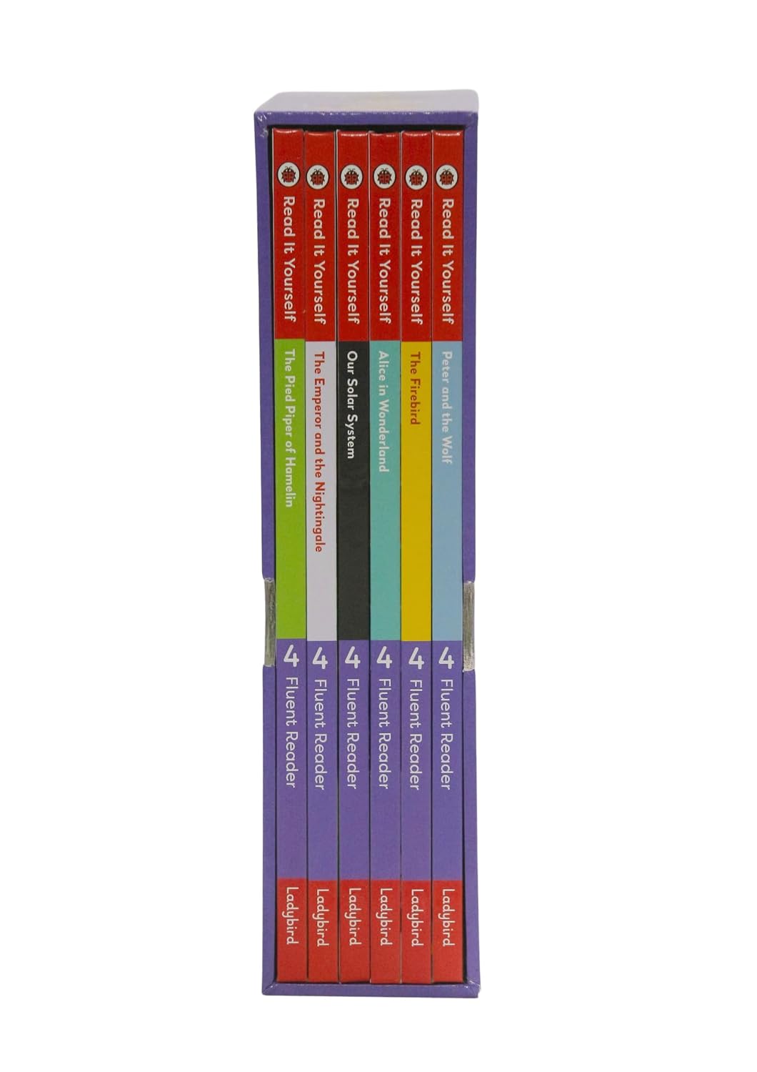 Read It Yourself with Ladybird: Fluent Readers Level 4: 6 Books Collection Box Set (Alice in Wonderland, The Pied Piper of Hamelin, Peter and the Wolf, The Firebird, and Our Solar System)