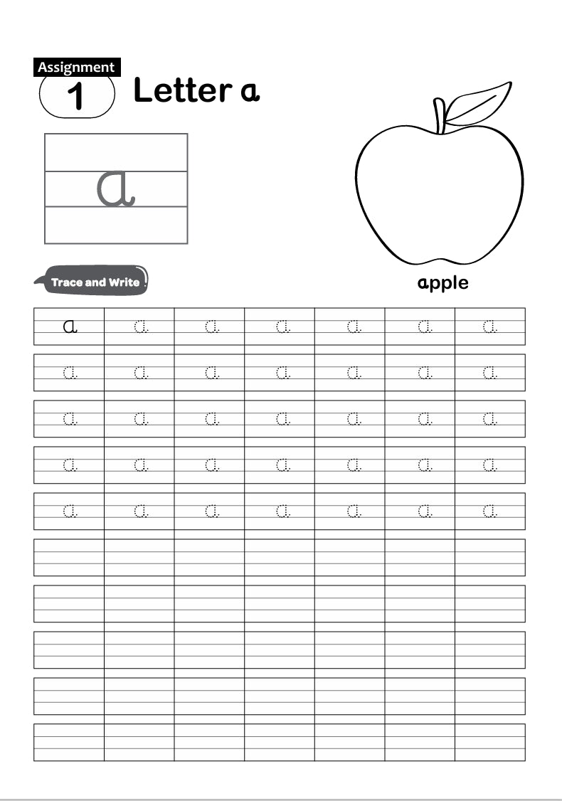 FUN AND LEARN ACTIVITY WORKBOOK FOR KIDS SMALL LETTER