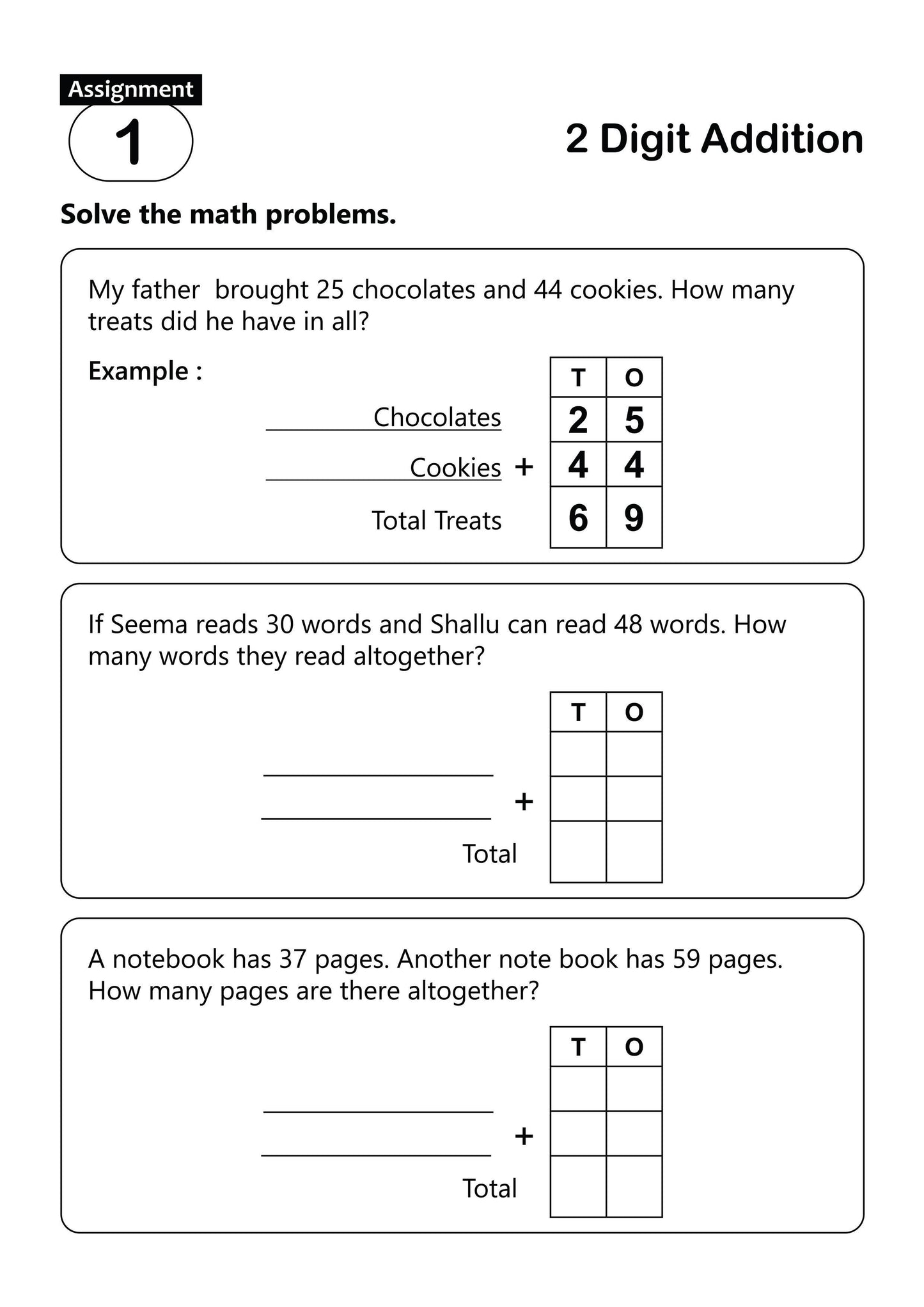 FUN AND LEARN ACTIVITY WORKBOOK FOR KIDS WORD PROBLEM 2