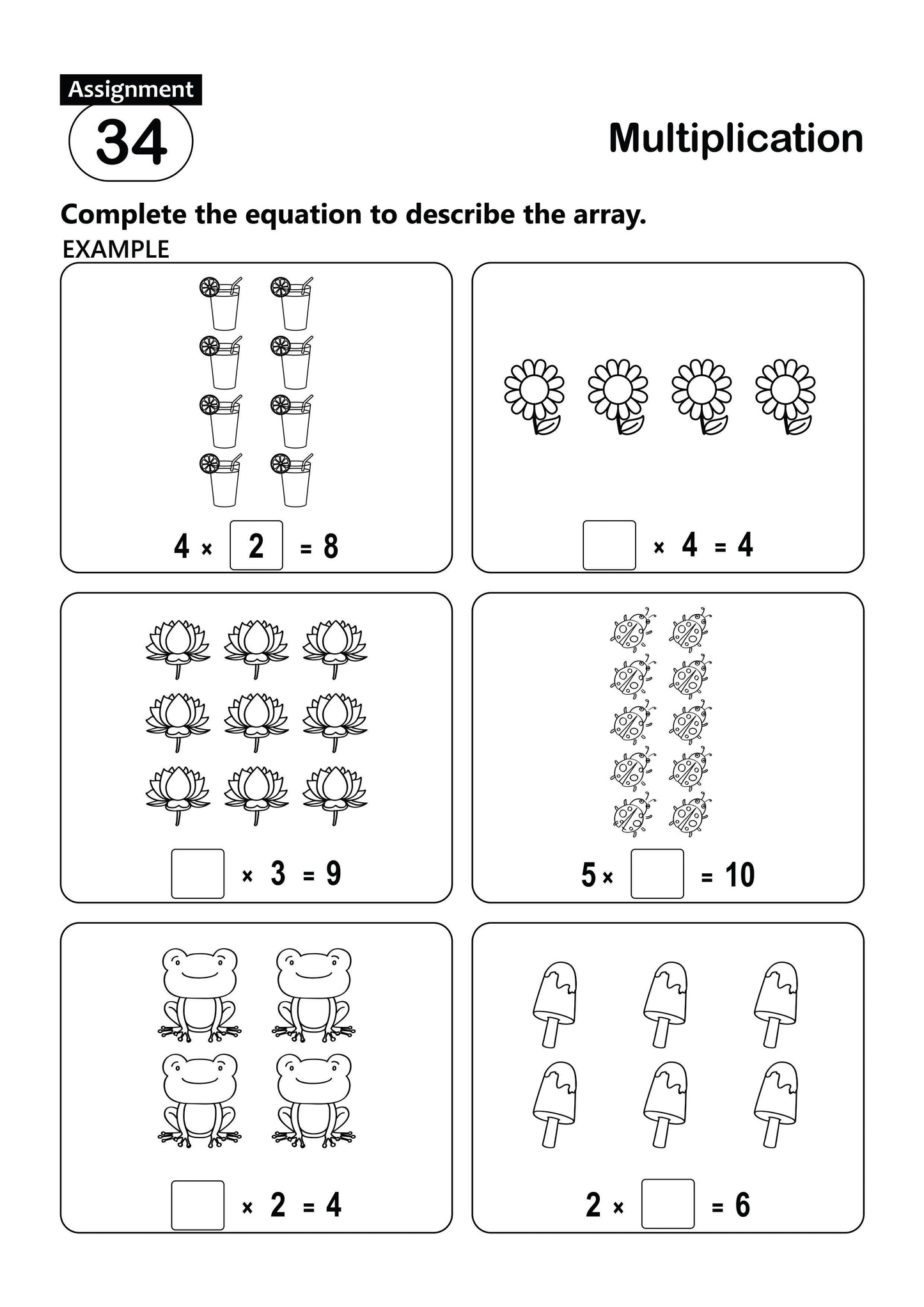 FUN AND LEARN ACTIVITY WORKBOOK FOR KIDS MULTIPLICATION