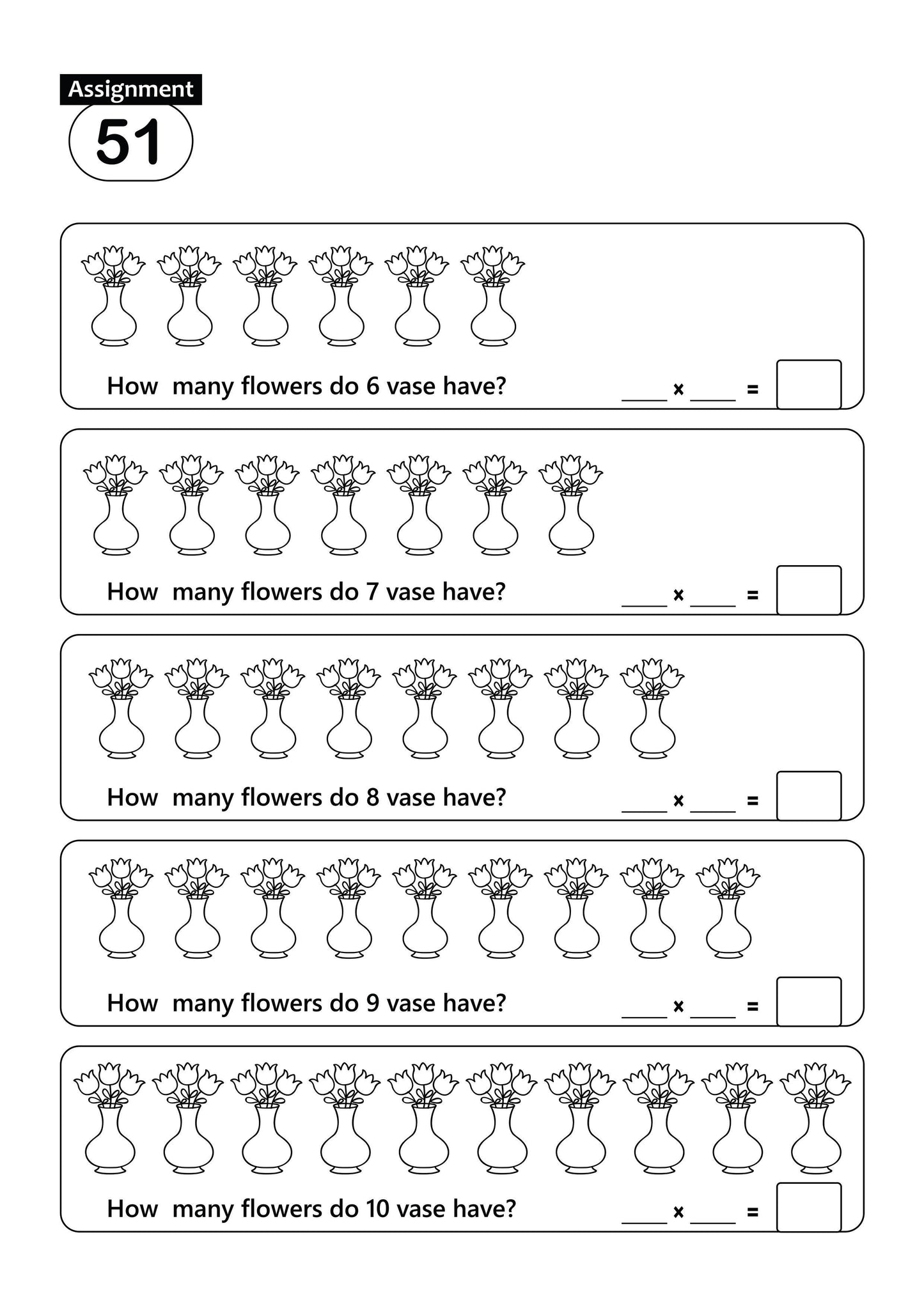 FUN AND LEARN ACTIVITY WORKBOOK FOR KIDS MULTIPLICATION