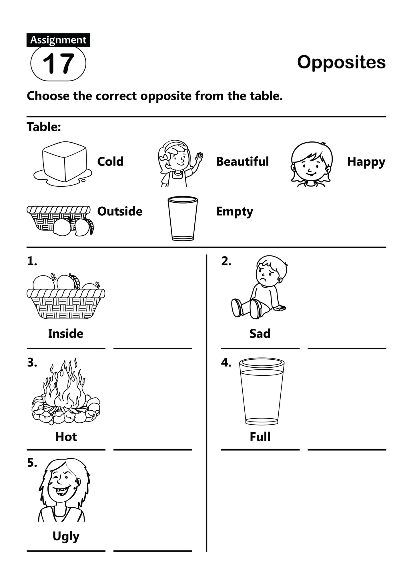 FUN AND LEARN ACTIVITY WORKBOOK FOR KIDS OPPOSITE