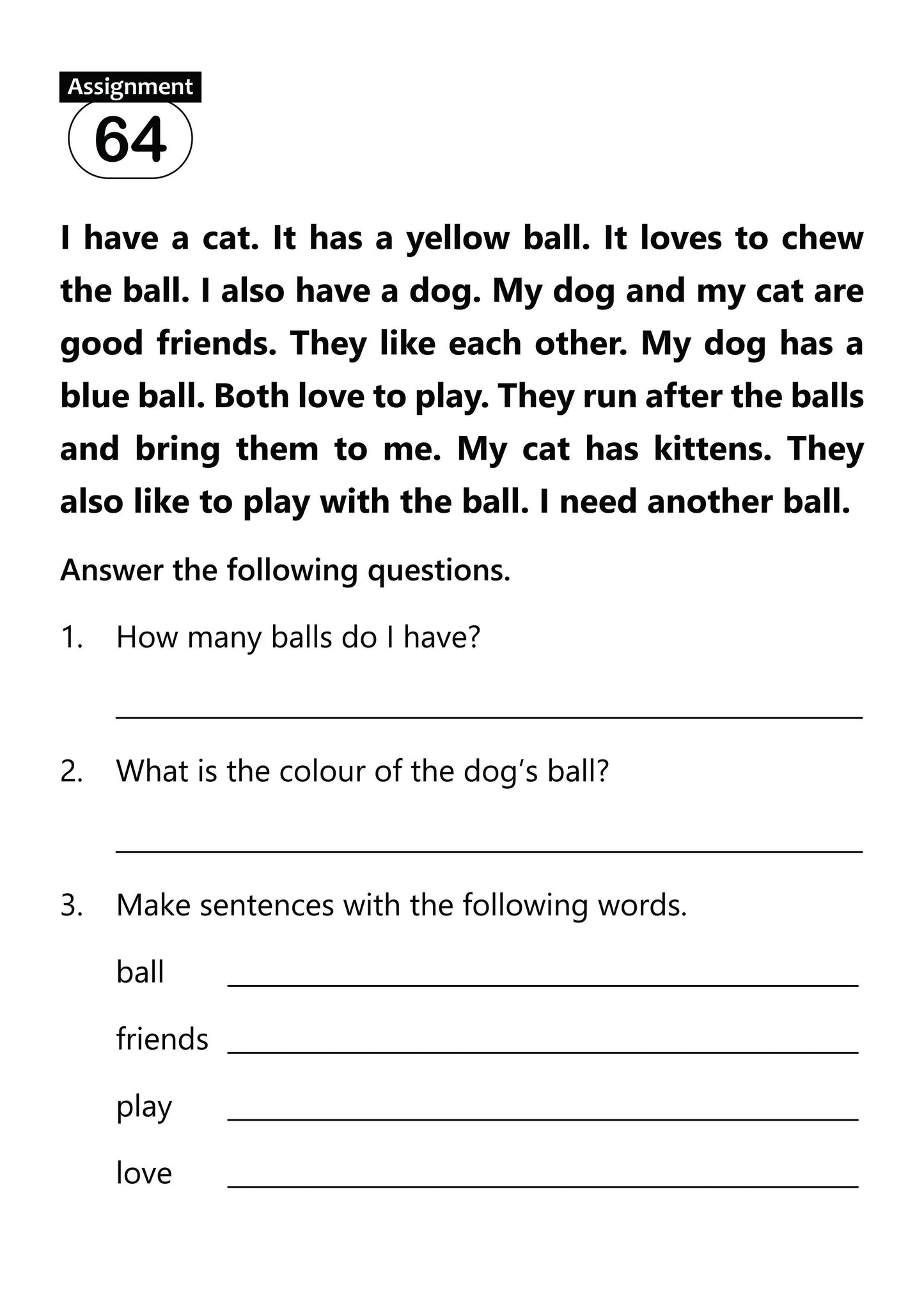 FUN AND LEARN ACTIVITY WORKBOOK FOR KIDS UNSEEN PASSAGE 1