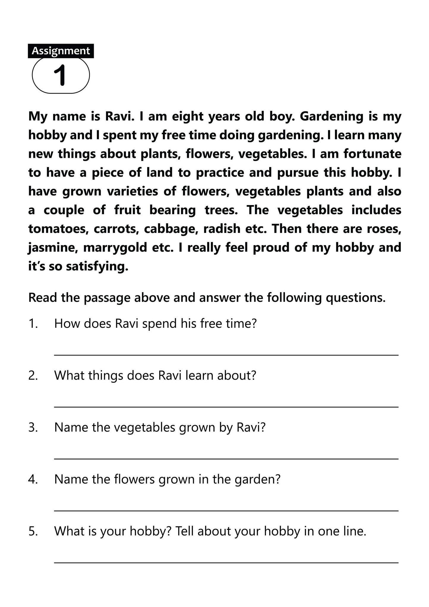 FUN AND LEARN ACTIVITY WORKBOOK FOR KIDS UNSEEN PASSAGE 3