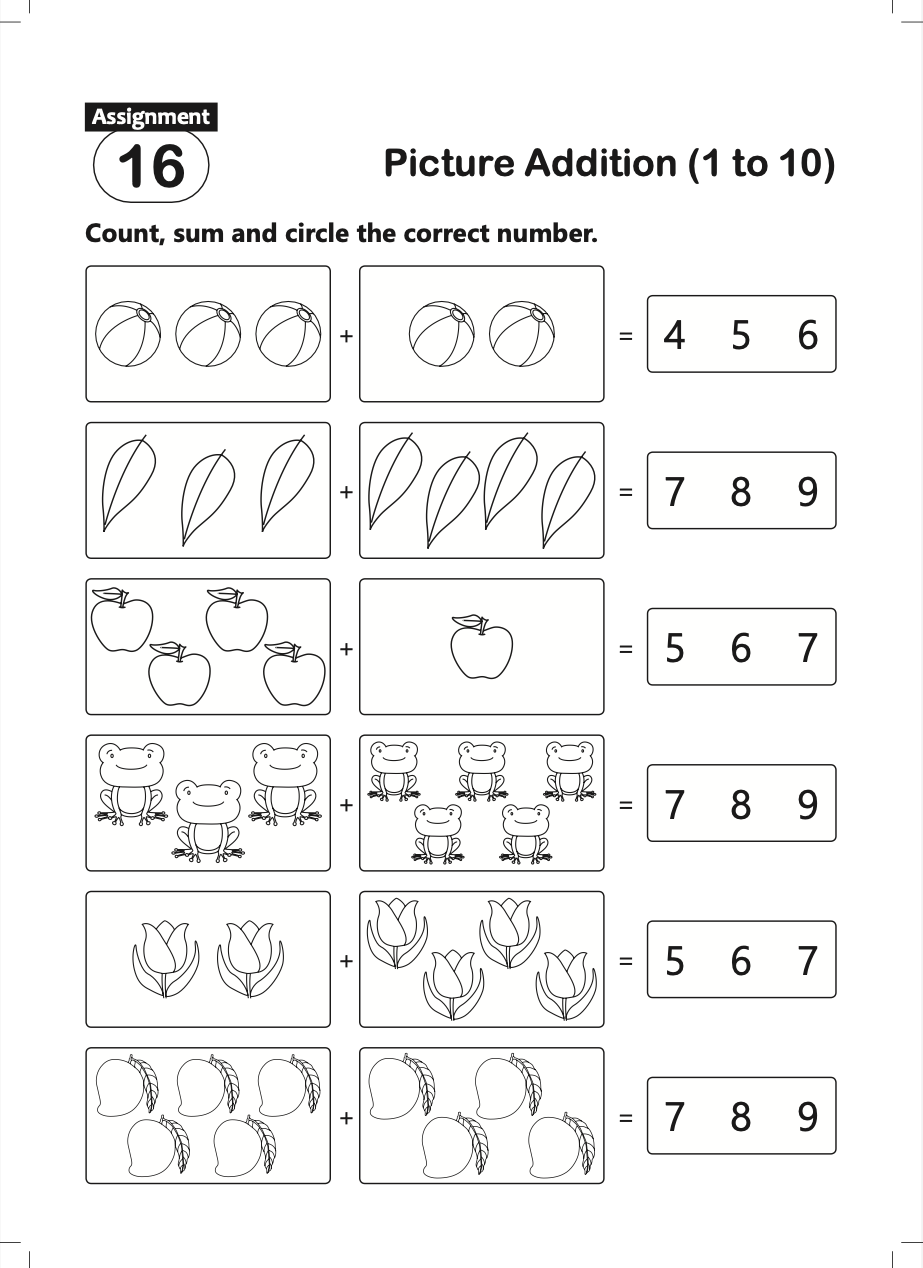 FUN AND LEARN ACTIVITY WORKBOOK FOR KIDS ADDITION