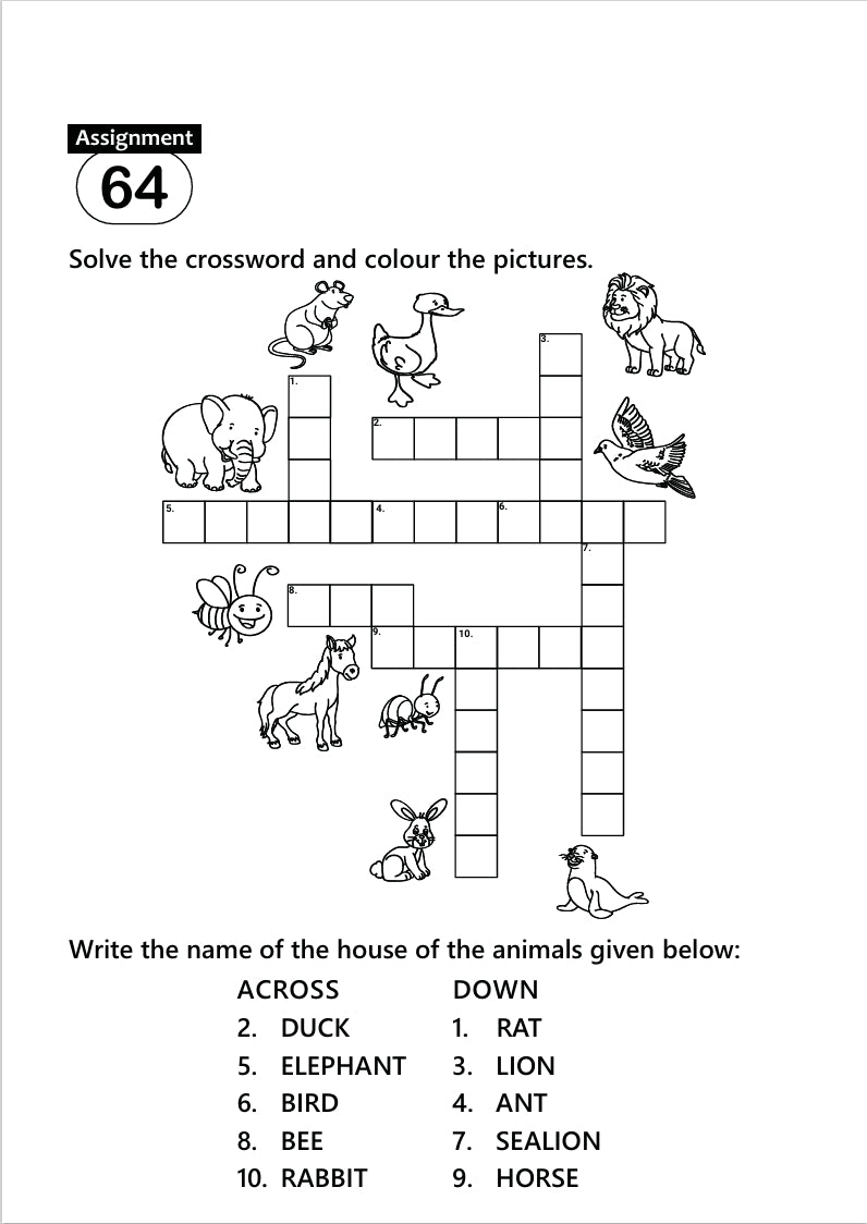FUN AND LEARN ACTIVITY WORKBOOK FOR KIDS CROSSWORD-1