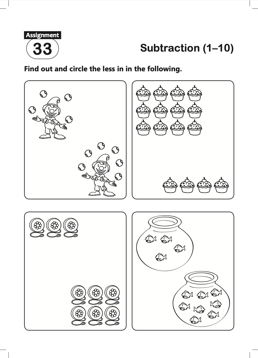 FUN AND LEARN ACTIVITY WORKBOOK FOR KIDS SUBTRACTION