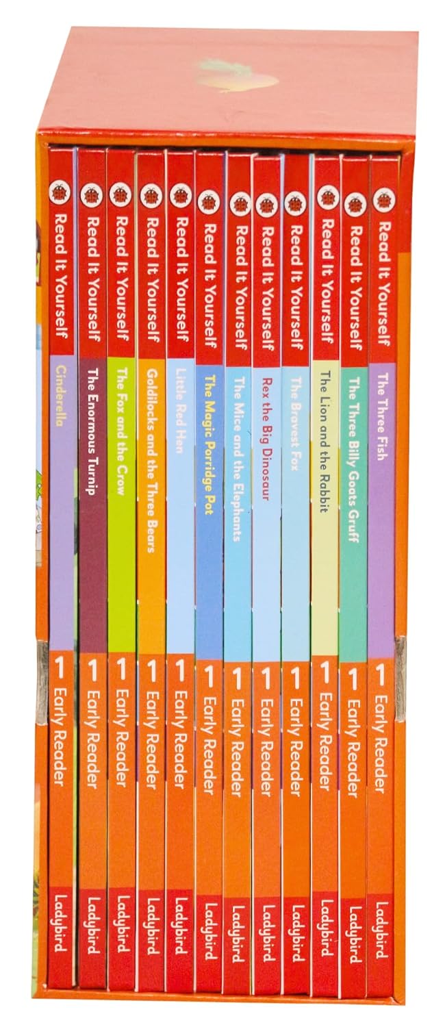 Read It Yourself with Ladybird: Early Readers Level 1: 12 Books Collection Box Set (Cinderella, The Three Billy Goats Gruff, Little Red Hen, The Enormous Turnip, The Fox and the Crow and More)