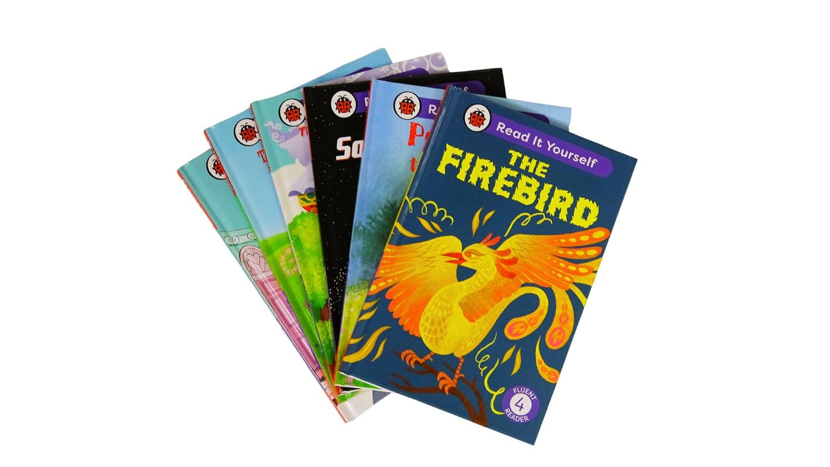 Read It Yourself with Ladybird: Fluent Readers Level 4: 6 Books Collection Box Set (Alice in Wonderland, The Pied Piper of Hamelin, Peter and the Wolf, The Firebird, and Our Solar System)