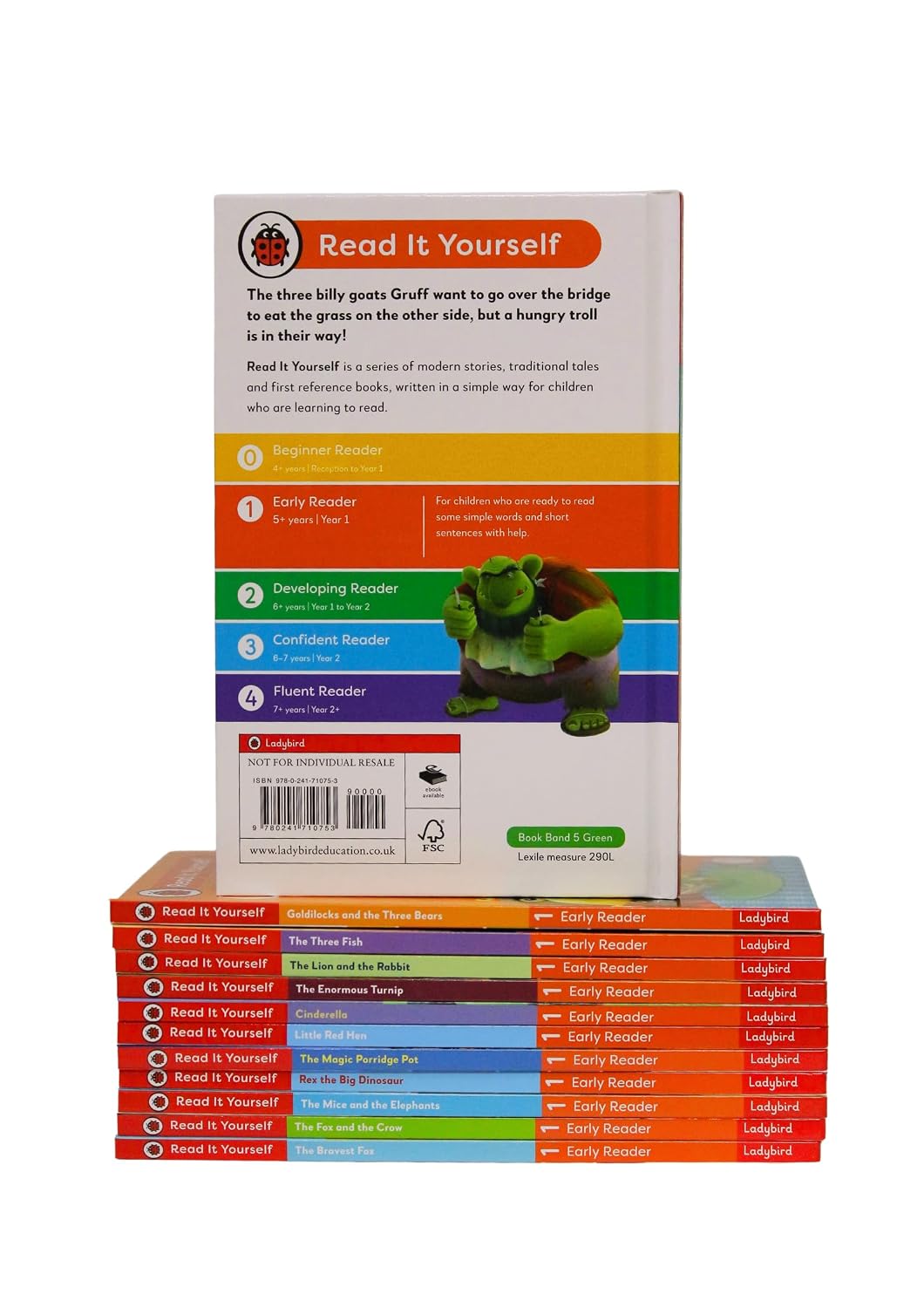 Read It Yourself with Ladybird: Early Readers Level 1: 12 Books Collection Box Set (Cinderella, The Three Billy Goats Gruff, Little Red Hen, The Enormous Turnip, The Fox and the Crow and More)