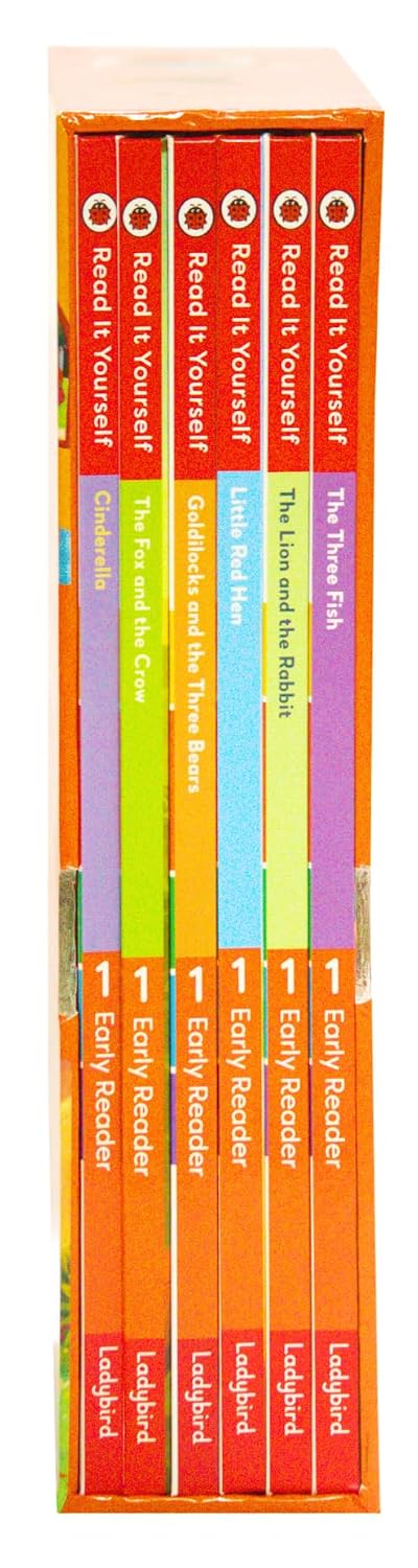 Read It Yourself with Ladybird: Early Readers Level 1: 6 Books Collection Box Set (Cinderella, The Three Fish, Little Red Hen, Goldilocks and the Three Bears, and The Lion and the Rabbit)