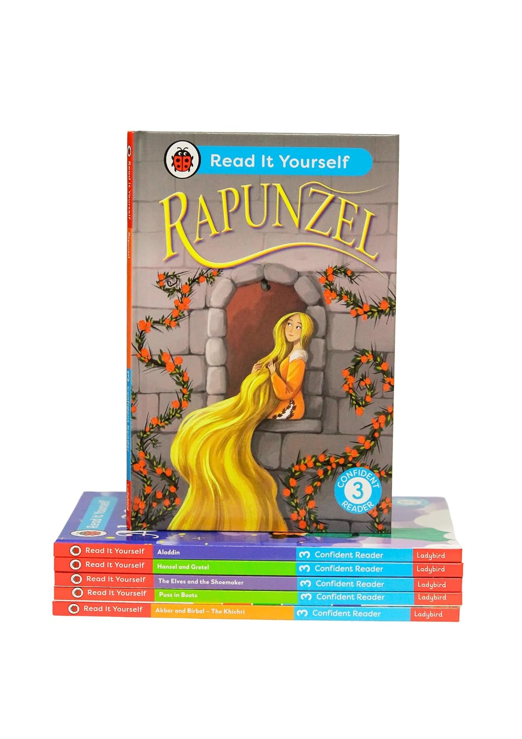 Read It Yourself with Ladybird: Confident Readers Level 3: 6 Books Collection Box Set (Akbar and Birbal, Aladdin, Puss in Boots, Hansel and Gretel, Rapunzel and The Elves and the Shoemaker