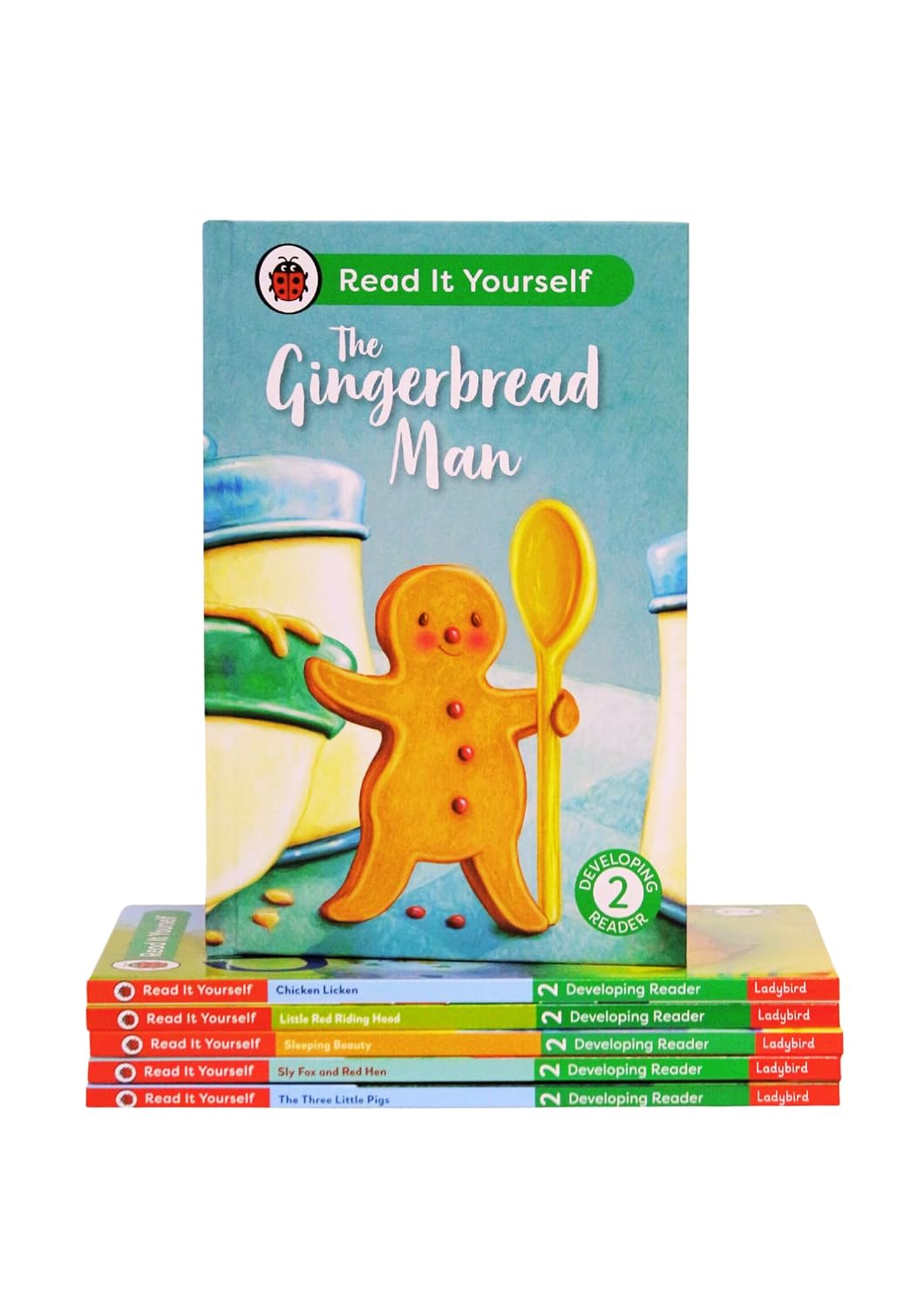 Read It Yourself with Ladybird: Developing Readers Level 2: 6 Books Collection Box Set (The Three Little Pigs, The Gingerbread Man, Little Red Riding Hood, Sleeping Beauty and Chicken Licken)