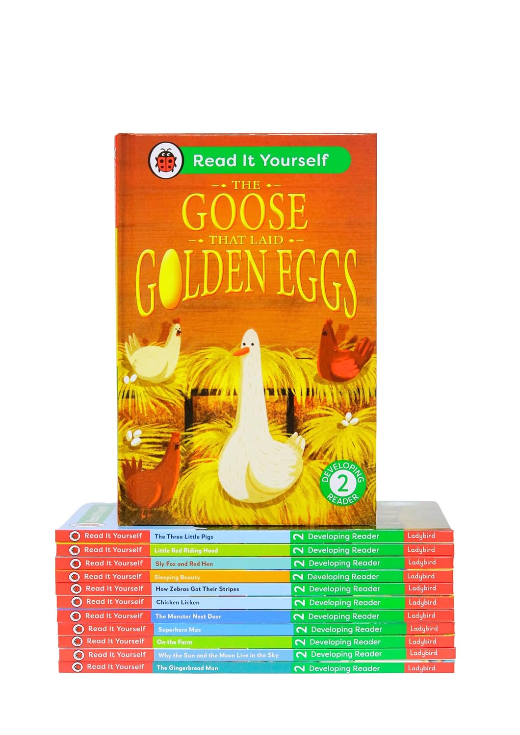 Read It Yourself with Ladybird: Developing Readers Level 2: 6 Books Collection Box Set (The Three Little Pigs, The Gingerbread Man, Little Red Riding Hood, Sleeping Beauty and Chicken Licken)