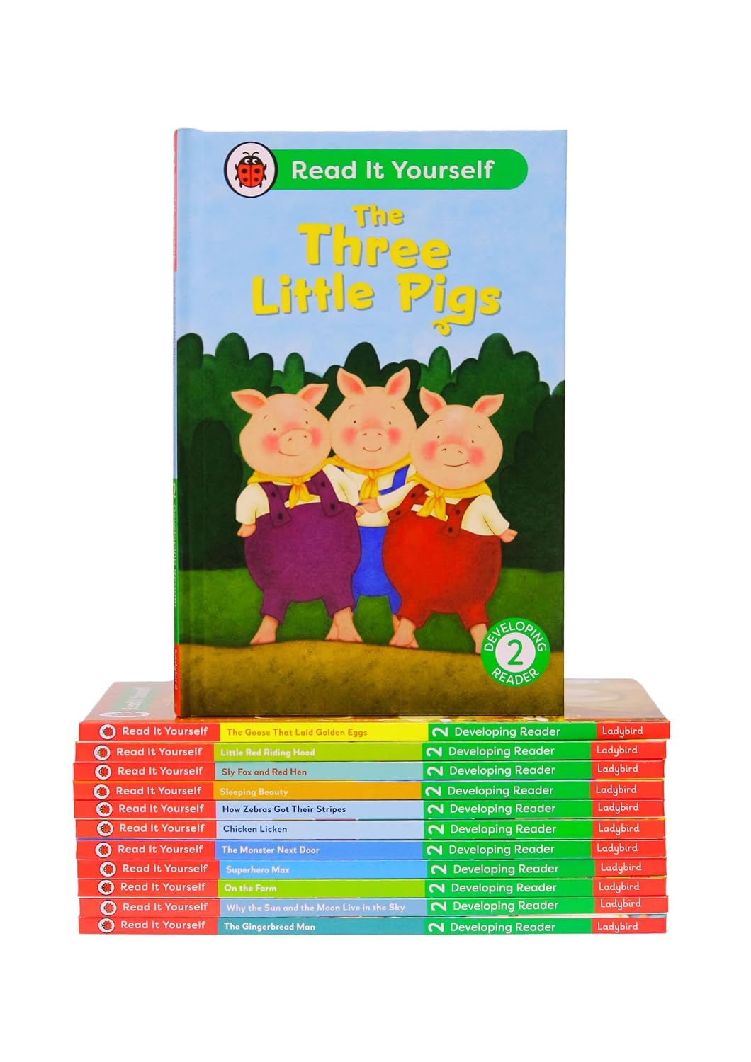 Read It Yourself with Ladybird: Developing Readers Level 2: 6 Books Collection Box Set (The Three Little Pigs, The Gingerbread Man, Little Red Riding Hood, Sleeping Beauty and Chicken Licken)
