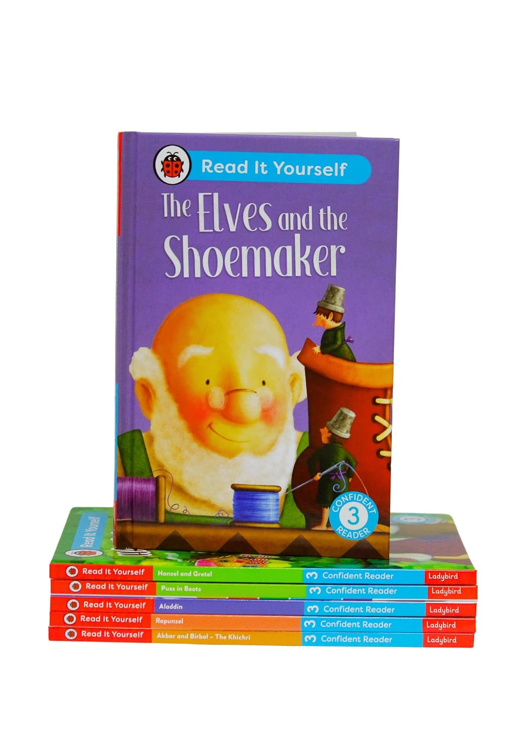 Read It Yourself with Ladybird: Confident Readers Level 3: 6 Books Collection Box Set (Akbar and Birbal, Aladdin, Puss in Boots, Hansel and Gretel, Rapunzel and The Elves and the Shoemaker