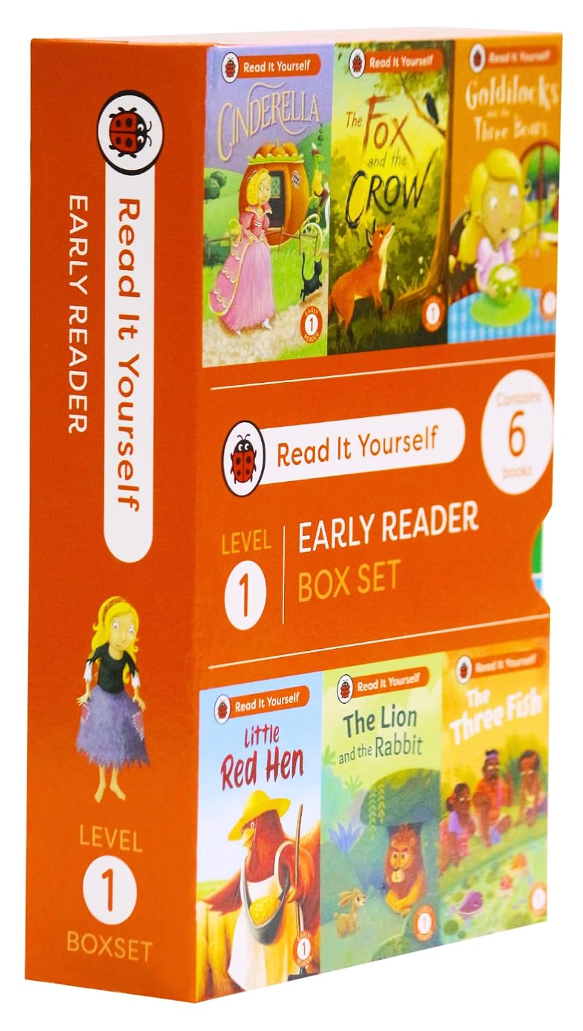 Read It Yourself with Ladybird: Early Readers Level 1: 6 Books Collection Box Set (Cinderella, The Three Fish, Little Red Hen, Goldilocks and the Three Bears, and The Lion and the Rabbit)