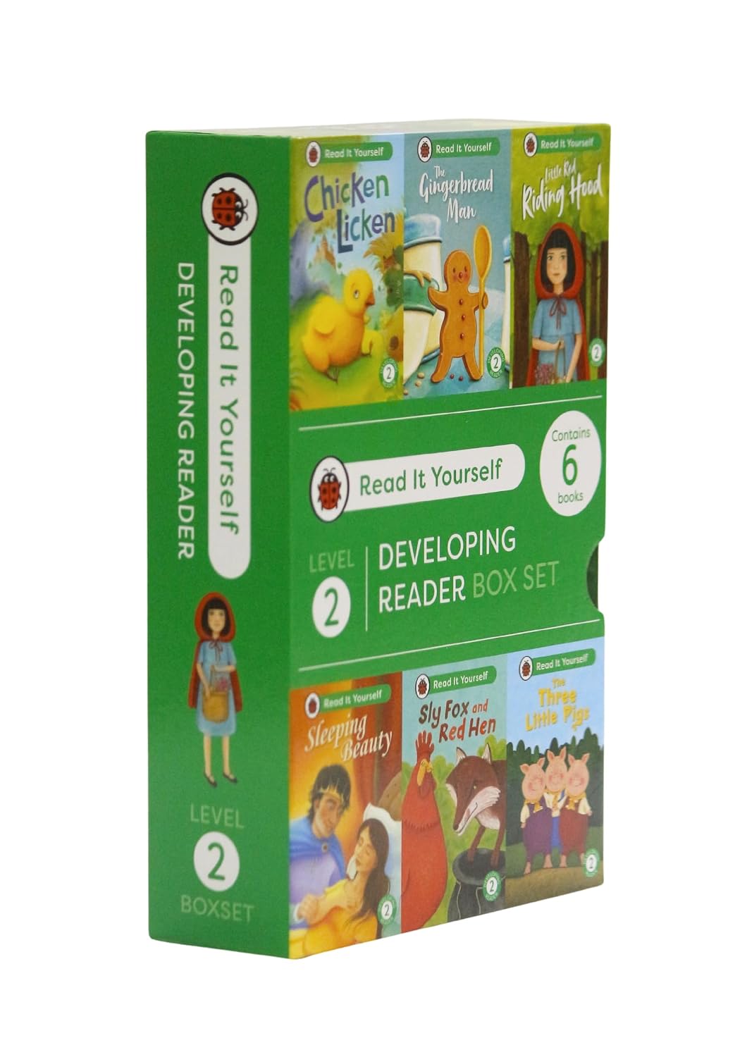 Read It Yourself with Ladybird: Developing Readers Level 2: 6 Books Collection Box Set (The Three Little Pigs, The Gingerbread Man, Little Red Riding Hood, Sleeping Beauty and Chicken Licken)