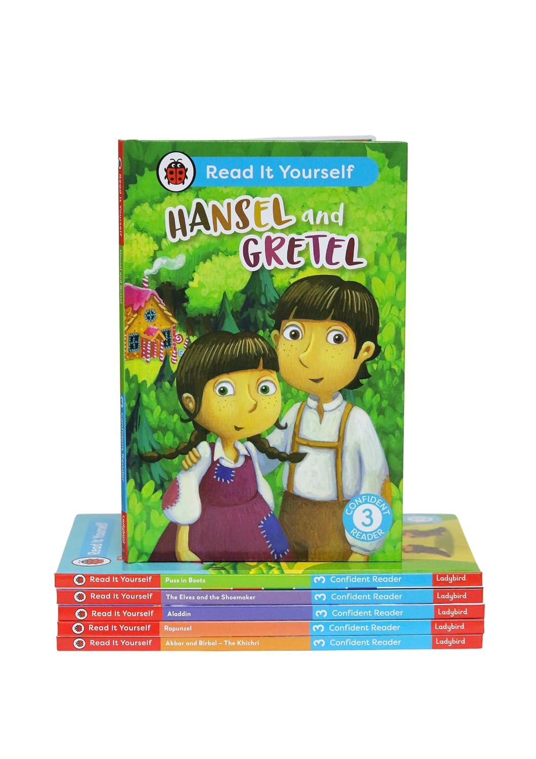 Read It Yourself with Ladybird: Confident Readers Level 3: 6 Books Collection Box Set (Akbar and Birbal, Aladdin, Puss in Boots, Hansel and Gretel, Rapunzel and The Elves and the Shoemaker