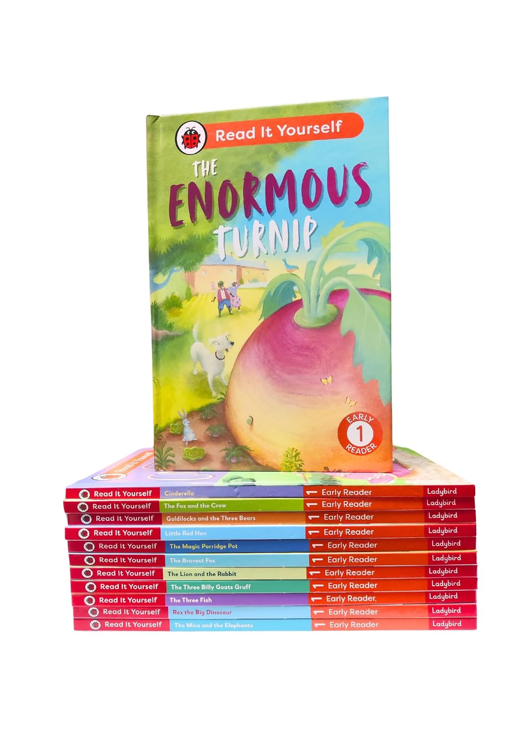 Read It Yourself with Ladybird: Early Readers Level 1: 12 Books Collection Box Set (Cinderella, The Three Billy Goats Gruff, Little Red Hen, The Enormous Turnip, The Fox and the Crow and More)