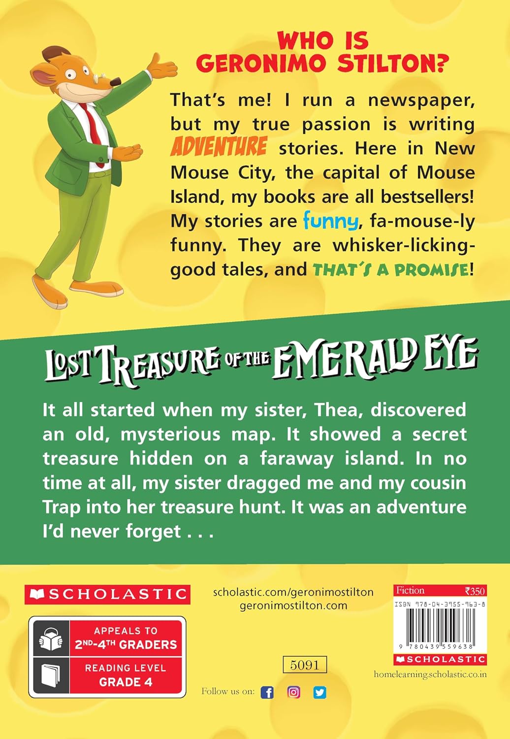 GERONIMO STILTON #01 LOST TREASURE OF THE EMERALD EYE
