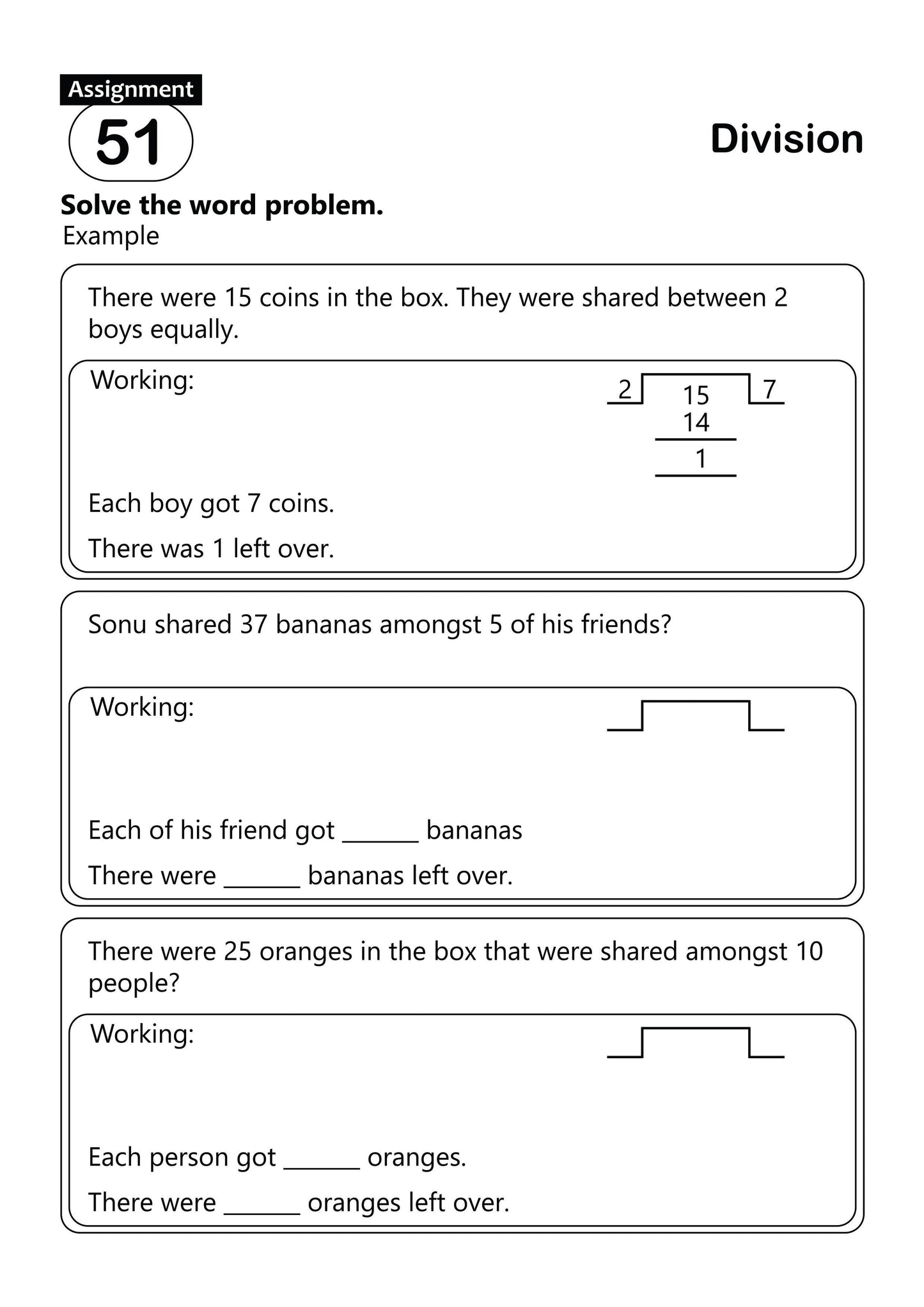 FUN AND LEARN ACTIVITY WORKBOOK FOR KIDS Word Problem 2