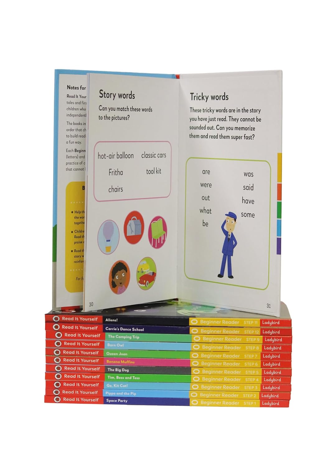 Read It Yourself with Ladybird: Phonics Readers Level 0: 12 Books Collection Box Set (Space Party, Pippa and the Pip, Go, Kit Cat!, Tim, Bess and Tess, The Big Dog, Banana Muffins and More)