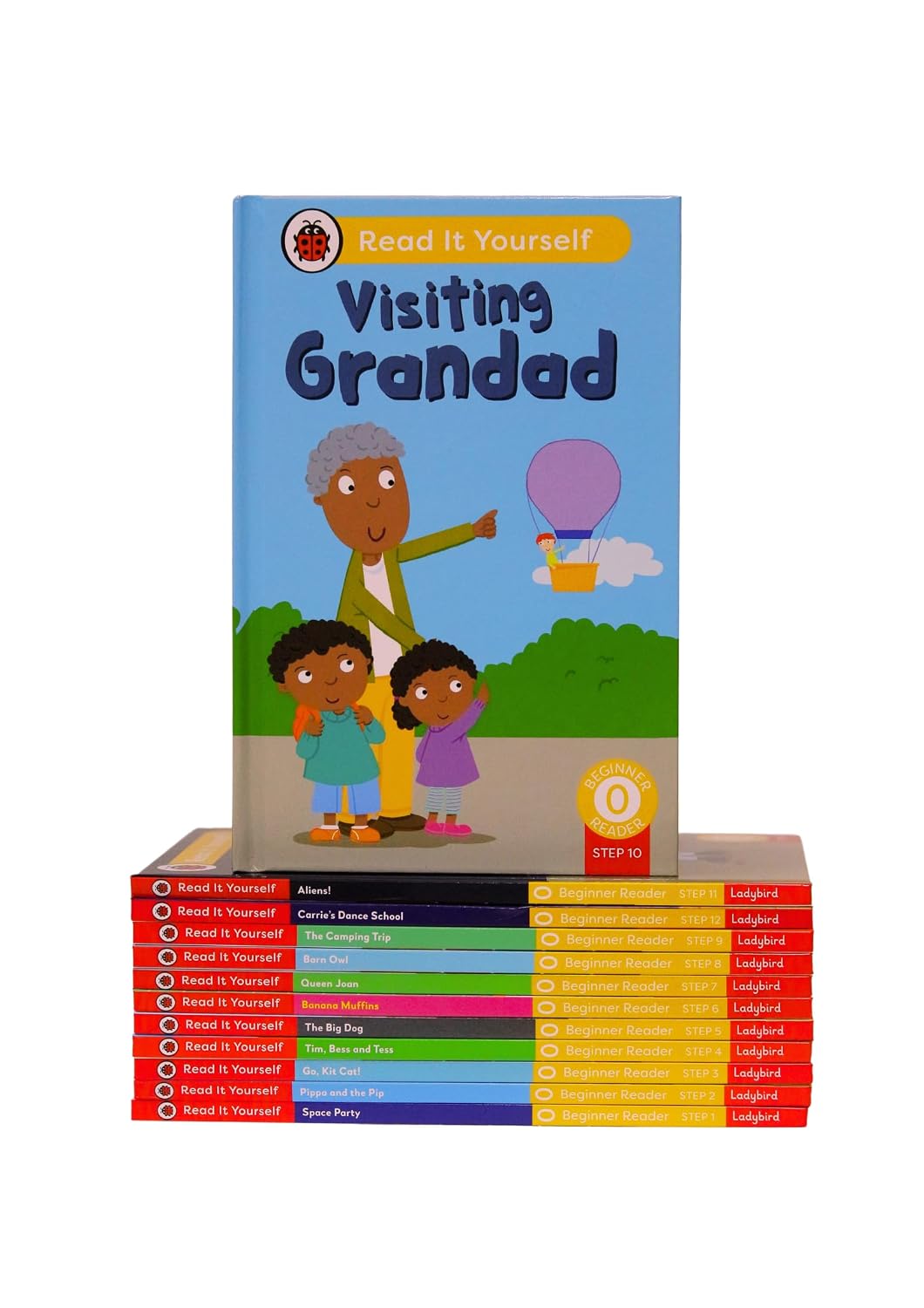Read It Yourself with Ladybird: Phonics Readers Level 0: 12 Books Collection Box Set (Space Party, Pippa and the Pip, Go, Kit Cat!, Tim, Bess and Tess, The Big Dog, Banana Muffins and More)